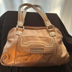 Tignanello Metallic Bronze Shoulder Bag